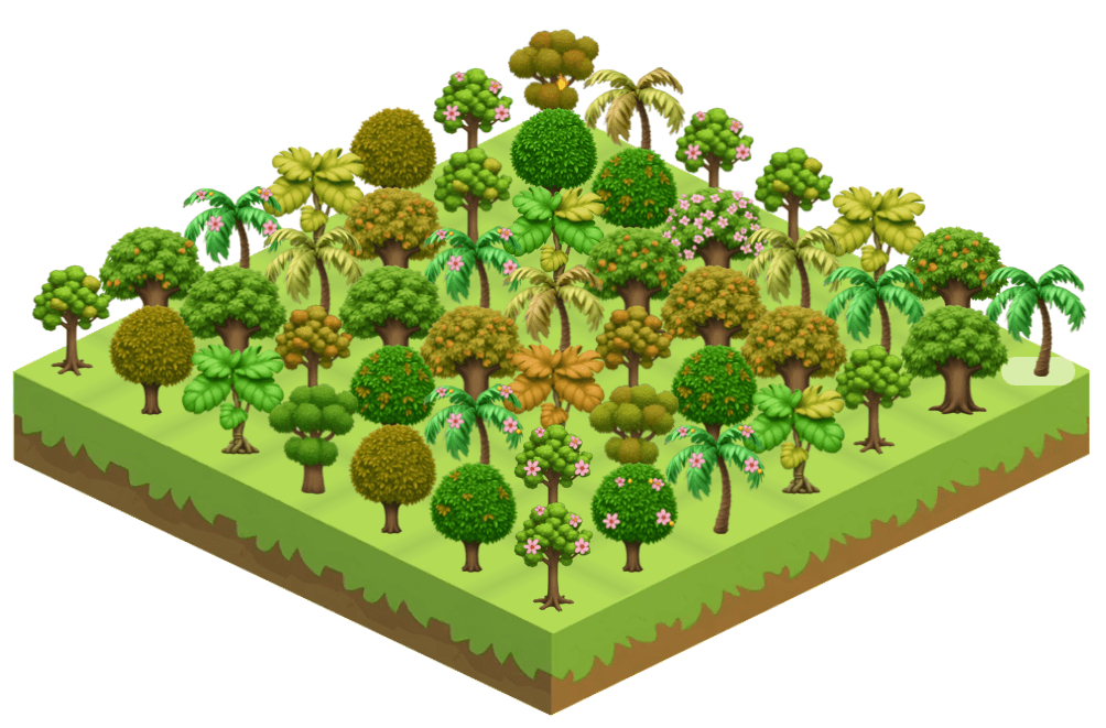Snusless progress forest with a tree for each day