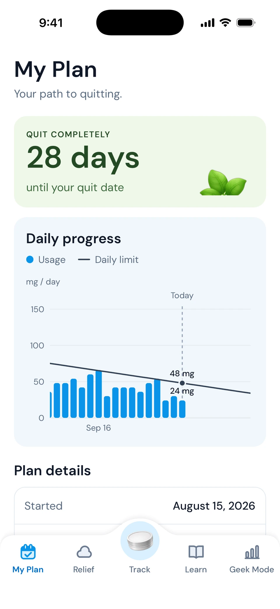 Set goals for cutting back